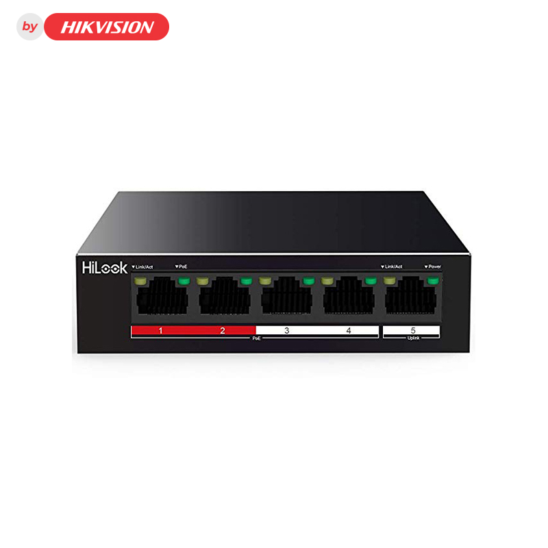 HiLook NS-0105P-35(B) Коммутатор 4-портовый неуправляемый PoE