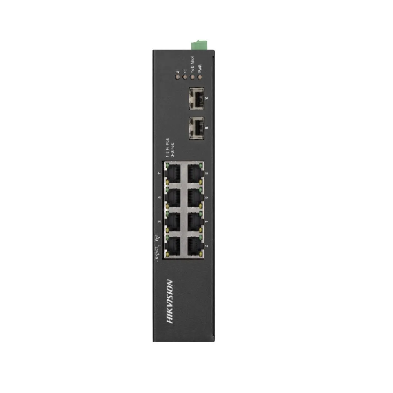 Hikvision DS-3T0510HP-E/HS Промышленный 8-портовый неуправляемый коммутатор Hi-PoE
