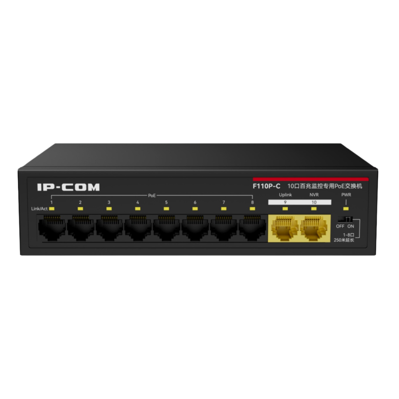 IP-Com F110P-C PoE-Коммутатор 10-портовый неуправляемый