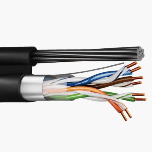 Кабель NEOLAN F/UTP outdoor PE SC 4x2x0,5 cat 5e CU (с тросом)