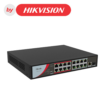 HiLook NS-0318P-130(B) Коммутатор 16-портовый неуправляемый PoE